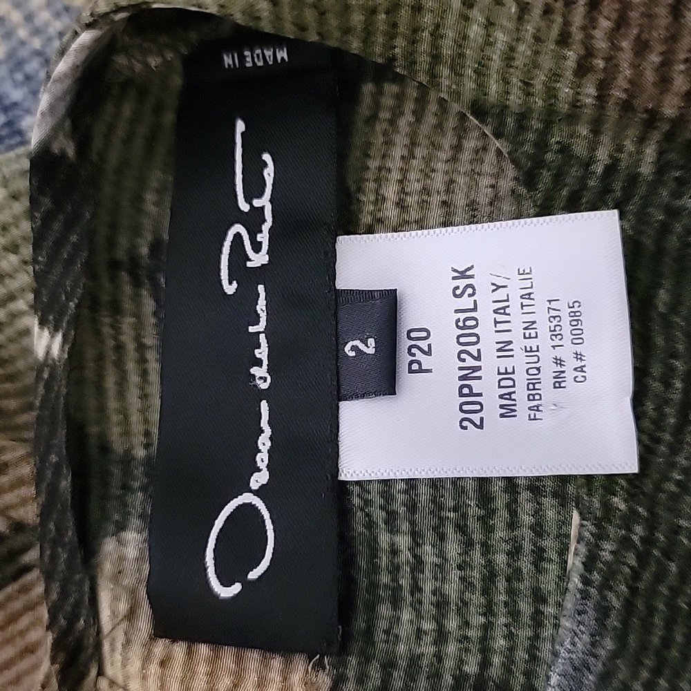 Oscar de la Renta Pleated Tapestry Landscape Silk Dress 2 - Picture 6 of 7